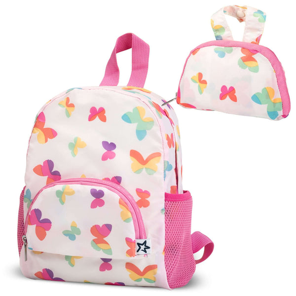 Tiny Twinkle - Toddler Lightweight Backpack - Waterproof Closure & Easy Fold-Up Pouch - Multi Colours Available