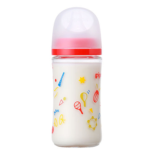 Pigeon Breast Milk Realization Glass Baby Bottle - Music - 240ml