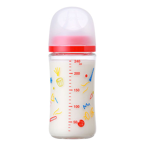 Pigeon Breast Milk Realization Glass Baby Bottle - Music - 240ml