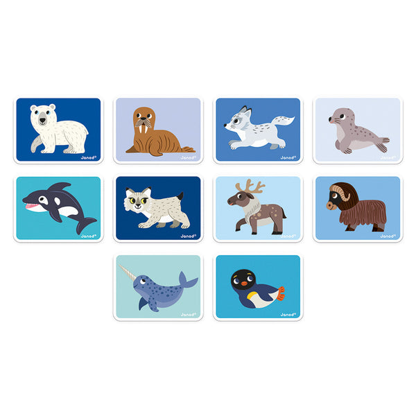 Janod - Polar Animals Magnetic Book