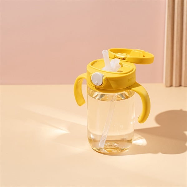 Richell - Aster On-the-Go Straw Mug 320ml - Yellow