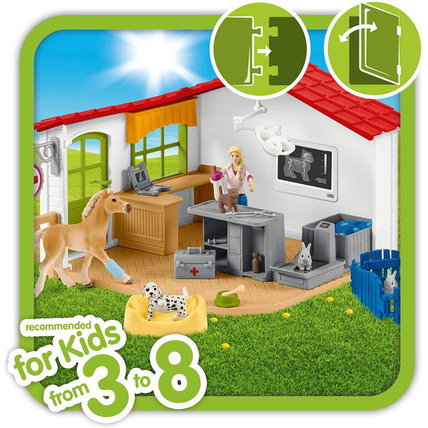 Schleich - Veterinarian Practise With Pets Figure Set