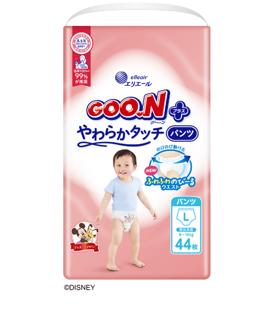 GOO.N Plus - Soft Touch - Nappy Pants Size L for 9 to 14kg - 44 pcs