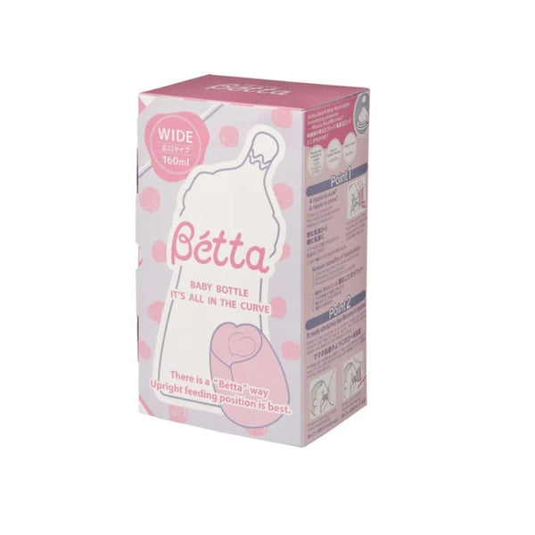 Doctor Bétta - Brain Wide-Neck PPSU Baby Bottle WS2 - 160 ml - Baby Pink - Made in Japan