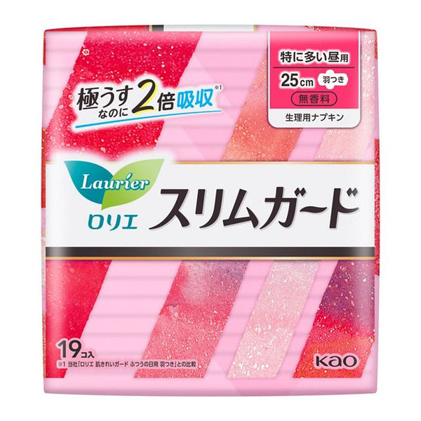 KAO Lauríer - Slimguard Day Pads Heavy with Wings 25cm - 19pcs - Made in Japan