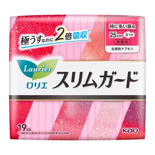 KAO Lauríer - Slimguard Day Pads Heavy with Wings 25cm - 19pcs - Made in Japan