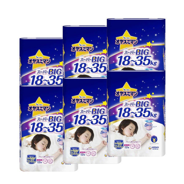 Unicharm Moony - Japanese Premium Girls Moony Night Diaper Nappy Pants for 18 - 35 kg - Size XXXL