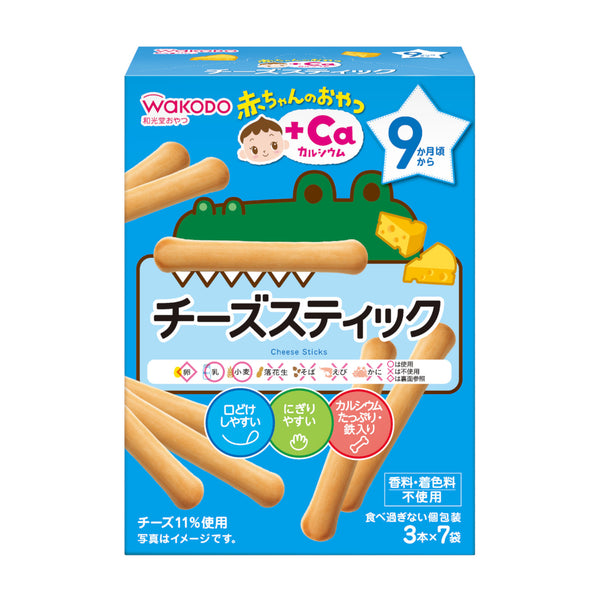 WAKODO - Baby Snack + Ca Cheese Sticks - Suitable for 9m+-Panda Kids and Baby