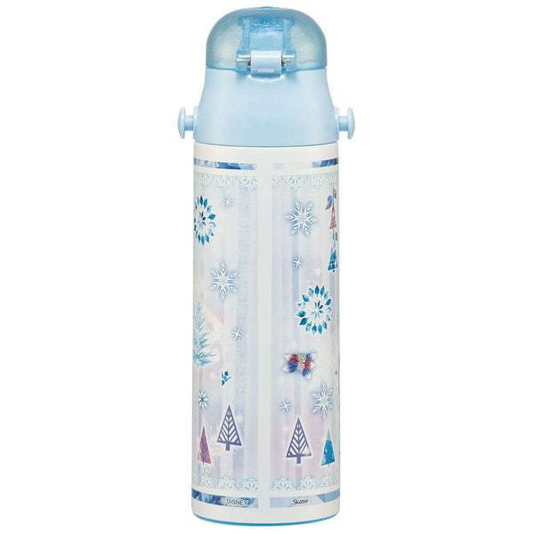 Skater - One Push Stainless Still Direct Drink Bottle with Mini Strap 580ml - Frozen Let Every Heart Shine-Panda Kids and Baby