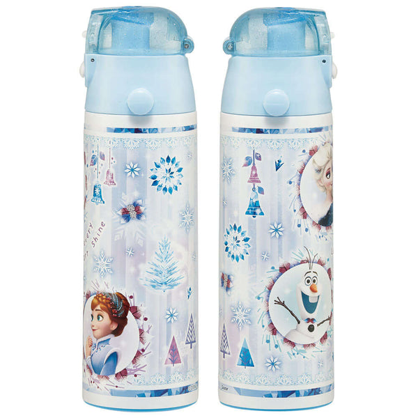Skater - One Push Stainless Still Direct Drink Bottle with Mini Strap 580ml - Frozen Let Every Heart Shine-Panda Kids and Baby