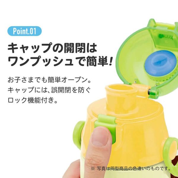 Skater - One Push Stainless Still Direct Drink Bottle with Mini Strap 580ml - Frozen Warm Heart Warm Wishes-Panda Kids and Baby