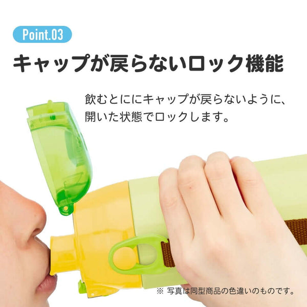 Skater - One Push Stainless Still Direct Drink Bottle with Mini Strap 580ml - Frozen Warm Heart Warm Wishes-Panda Kids and Baby