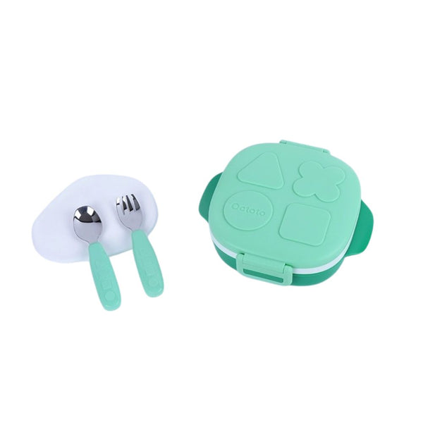 Octoto - Kids Stainless Steel Divided Plate Dining Set - Classic Model-Panda Kids and Baby