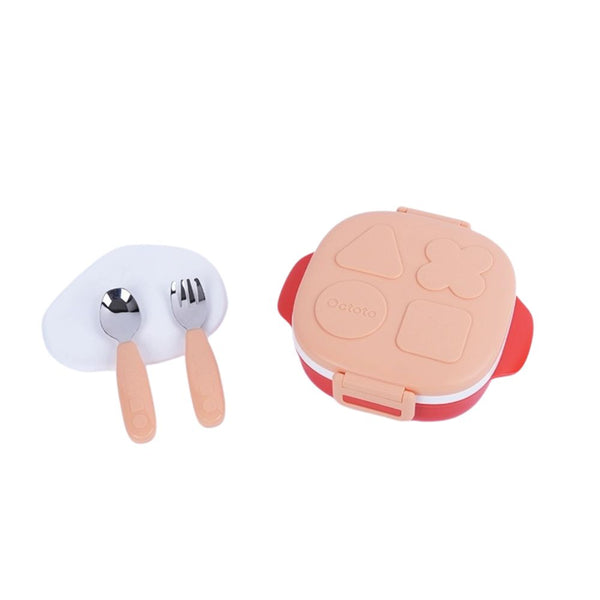 Octoto - Kids Stainless Steel Divided Plate Dining Set - Classic Model-Panda Kids and Baby