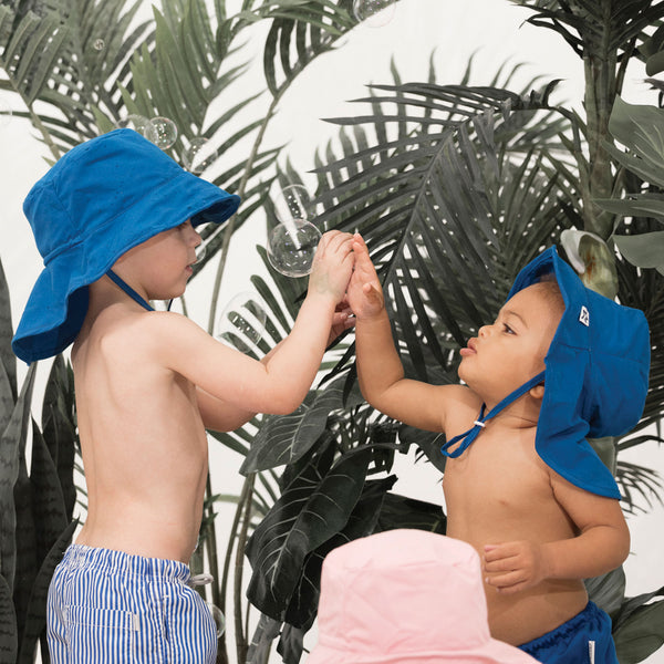 Tiny Twinkle - Sun Protection Flap Hat - Navy