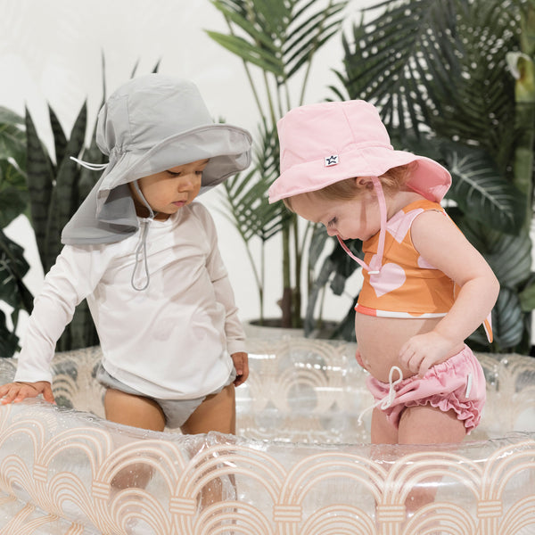 Tiny Twinkle - Sun Protection Flap Hat - Pink