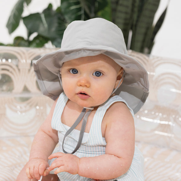 Tiny Twinkle - Sun Protection Flap Hat - Gray