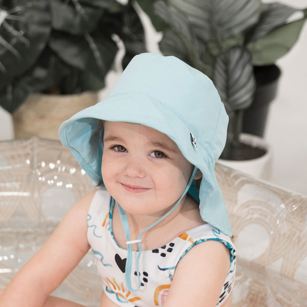 Tiny Twinkle - Sun Protection Flap Hat - Light Blue