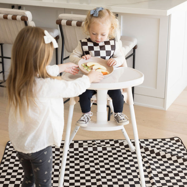 Tiny Twinkle - Mess - Proof Splat Mat - Black Checker