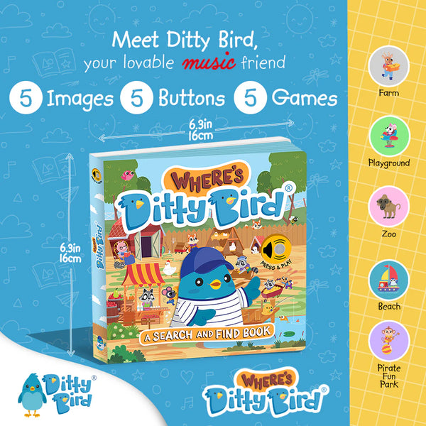 Where's Ditty Bird? Search and Find - USB-C Rechargeable