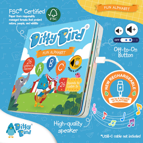 Ditty Bird - ABC Fun Alphabet USB-C Rechargeable