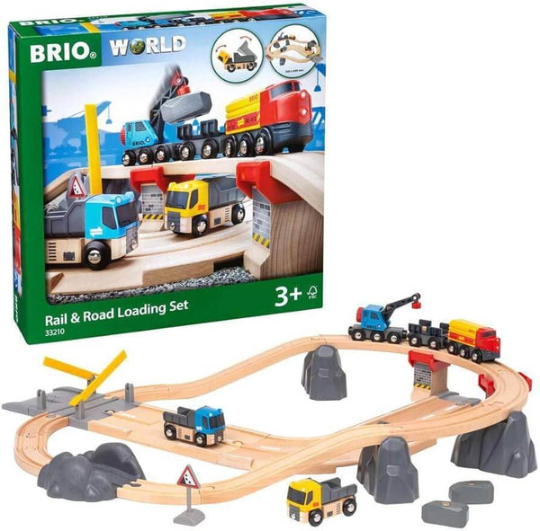 BRIO - Rail & Road Loading Set 32 pieces-Panda Kids and Baby