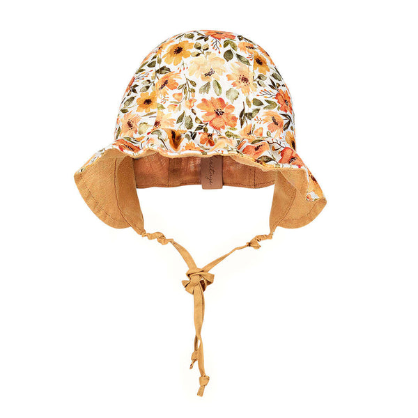 Bedhead Hats - 'Searcher' Reversible Ruffle Bonnet - Margaret & Maize-Panda Kids and Baby