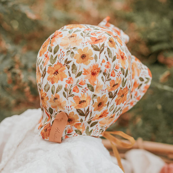 Bedhead Hats - 'Searcher' Reversible Ruffle Bonnet - Margaret & Maize-Panda Kids and Baby