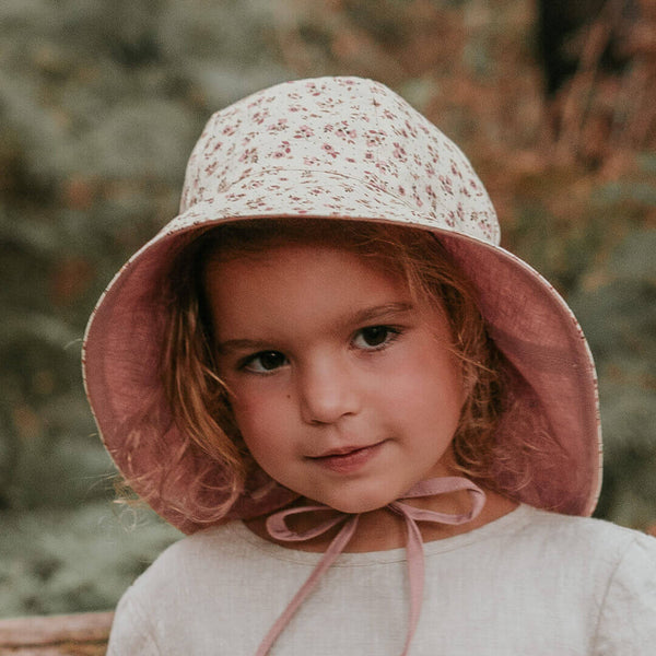 Bedhead Hats - 'Wanderer' Girls Reversible Panelled Bucket Sun Hat - Ruby & Rosa-Panda Kids and Baby