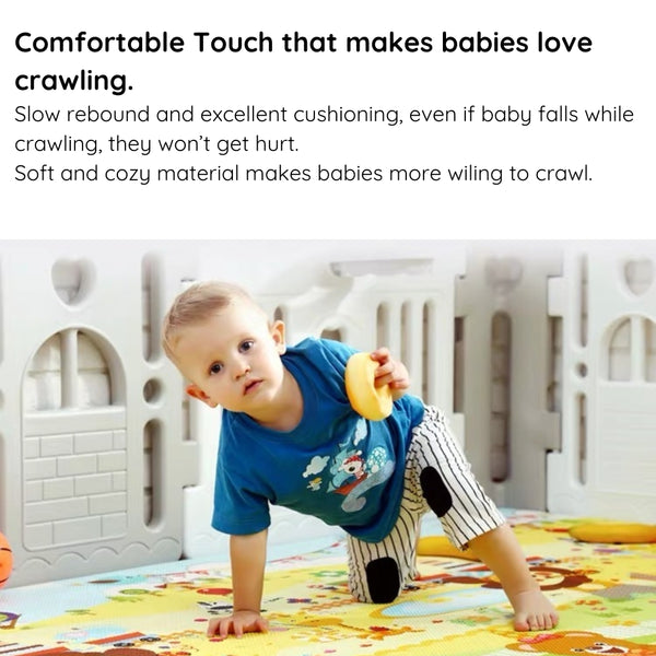 Baby Play Mat Soft Memory Foam Waterproof Non-Slip Easy Clean Crawling Rug