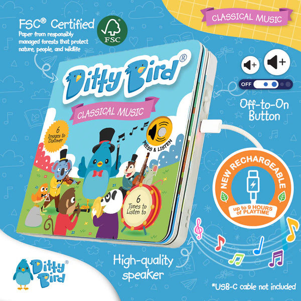 Ditty Bird - Interactive Musical and Sound Books - Available in Various Titles