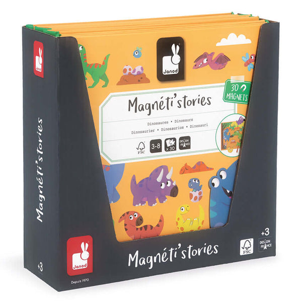 Janod - Dinosaurs Magnetic Story-Panda Kids and Baby