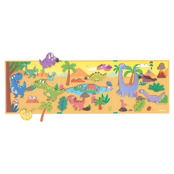 Janod - Dinosaurs Magnetic Story-Panda Kids and Baby