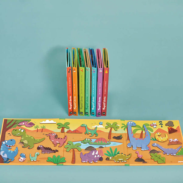 Janod - Dinosaurs Magnetic Story-Panda Kids and Baby
