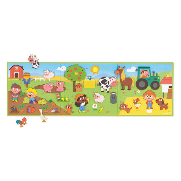 Janod - Farm Magnetic Story-Panda Kids and Baby