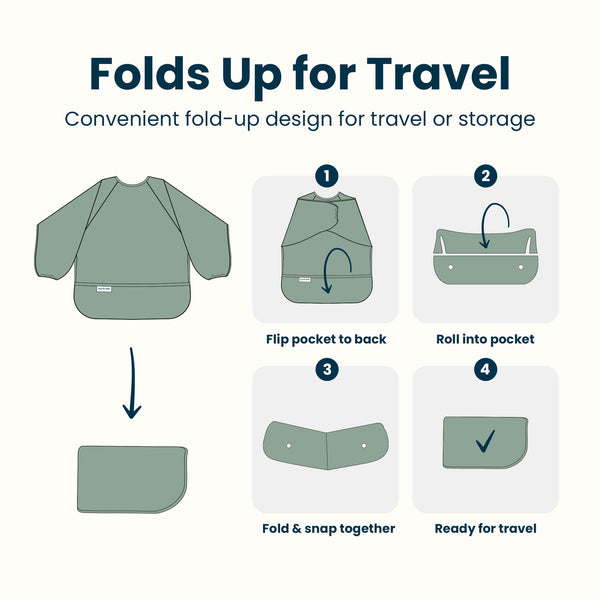 Tiny Twinkle - Mess - Proof Full Sleeve Bib - Flutter