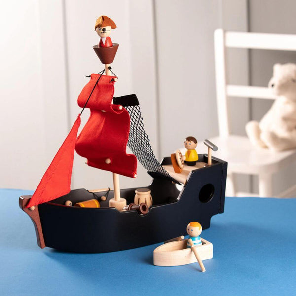 PlanToys - Pirate Ship-Panda Kids and Baby
