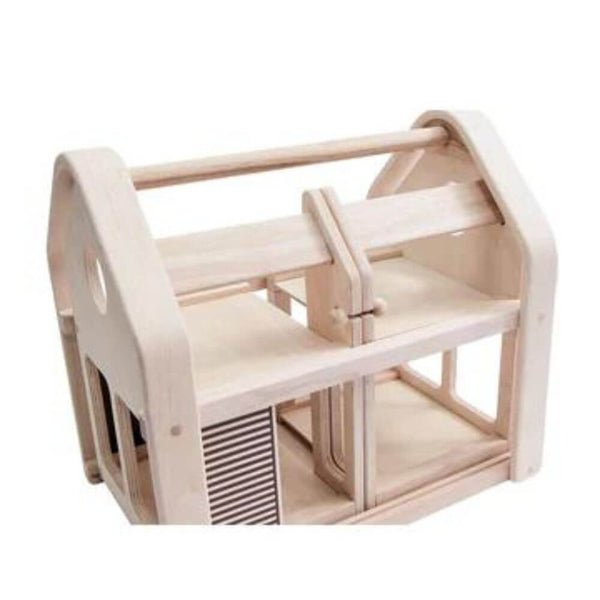 PlanToys - Slide and Go Dollhouse-Panda Kids and Baby