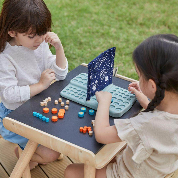 PlanToys - Wooden Board Game Guess My Planet-Panda Kids and Baby