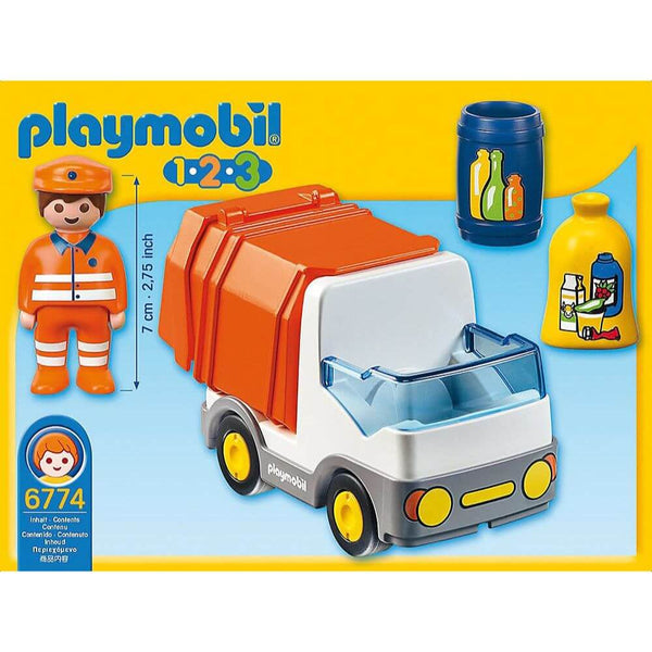 Playmobil - 1.2.3 Recycling Truck-Panda Kids and Baby