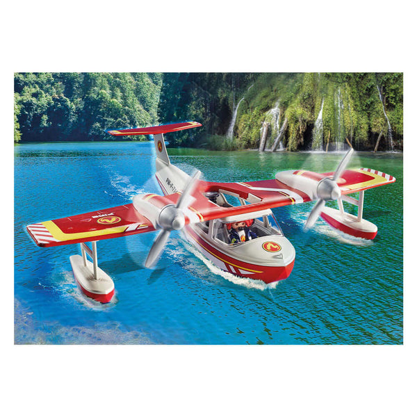 Playmobil - Firefighting plane with extinguishing function-Panda Kids and Baby