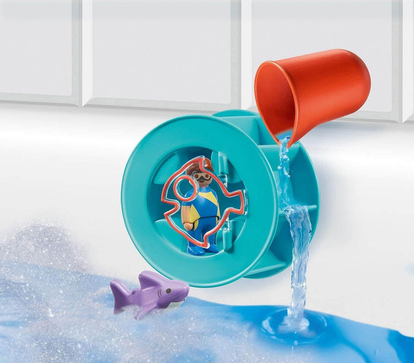 Playmobil - Water Wheel with Baby Shark-Panda Kids and Baby
