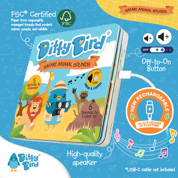 Ditty Bird - Interactive Musical and Sound Books - Available in Various Titles
