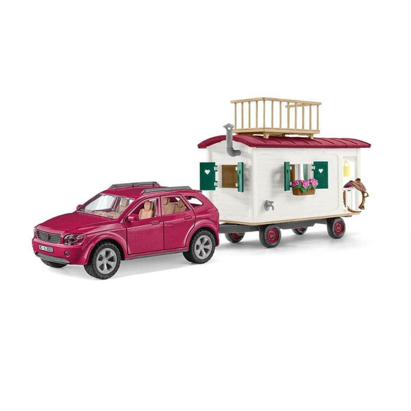 Schleich - Caravan For Secret Club Meetings-Panda Kids and Baby