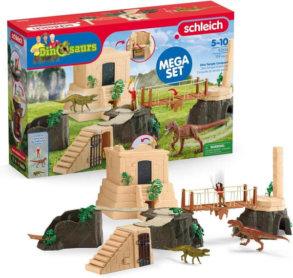 Schleich - Dino Temple Conquest Mega-Set-Panda Kids and Baby