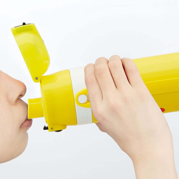 Skater - One Push Stainless Still 2 WayDrink Bottle 470ml for Direct Drink or 430ml with Cup - Pikachu-Panda Kids and Baby
