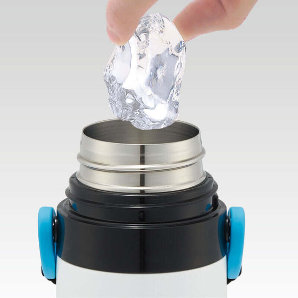 Skater - One Push Stainless Still Direct Drink Bottle with Mini Strap 470ml - Pokemon-Panda Kids and Baby