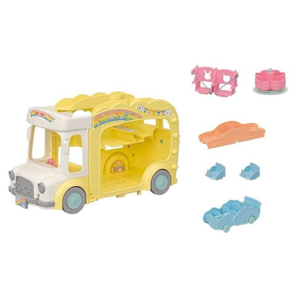 Sylvanian Families - Rainbow Fun Nursery Bus-Panda Kids and Baby