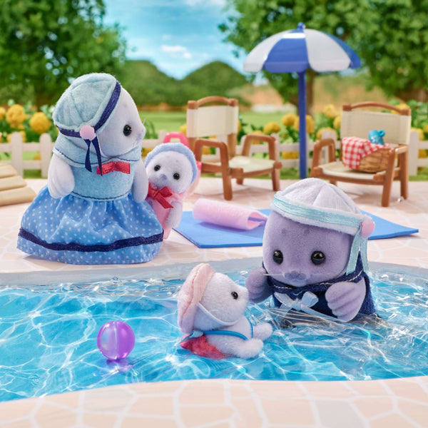 Sylvanian Families - Seal Family-Panda Kids and Baby