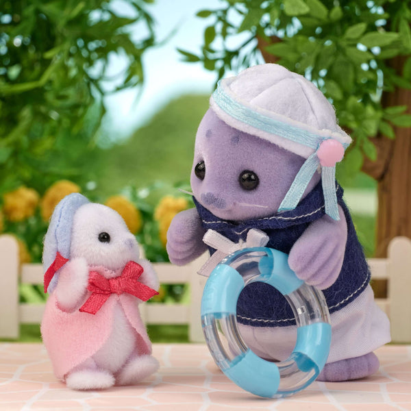 Sylvanian Families - Seal Family-Panda Kids and Baby